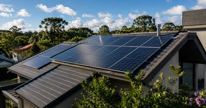 Energia solar na primavera